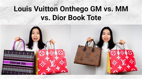 dior book tote vs lv on the go|louis vuitton vs Dior.